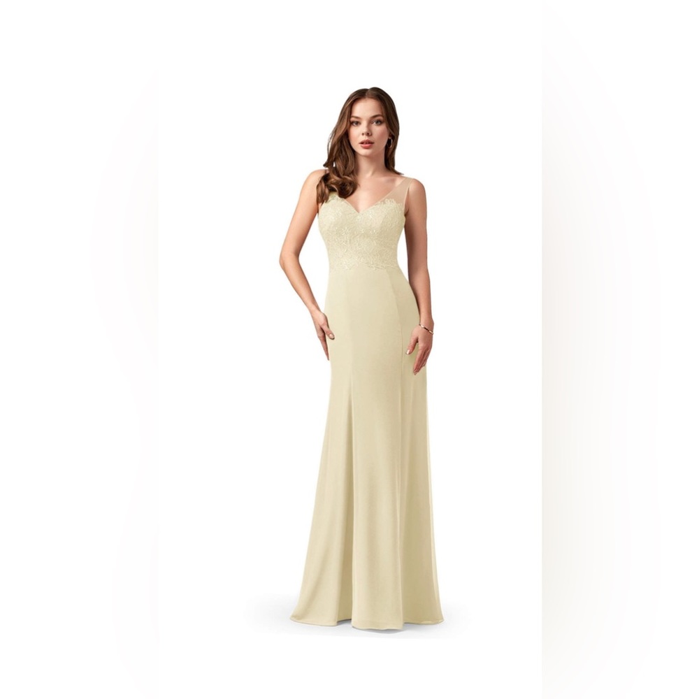 Azazie Frankie Champagne Bridesmaid Dress
